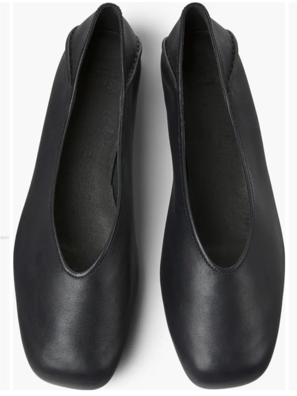 Camper Casi Myra Convertible Black Leather Ballet Flats